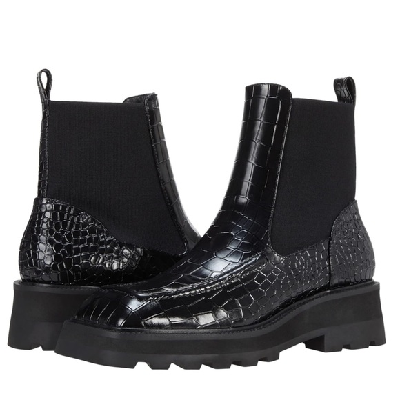 Boutique Shoes - NEW| Women’s Mega Chunky Ankle Croc Embossed Combat Boots